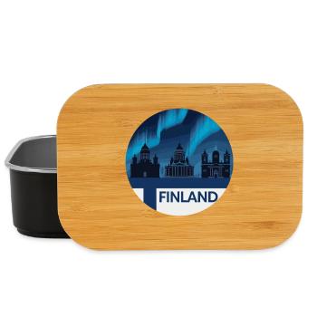 Finnland Aurora Skyline - Lunch Box - Schwarz - Vorne