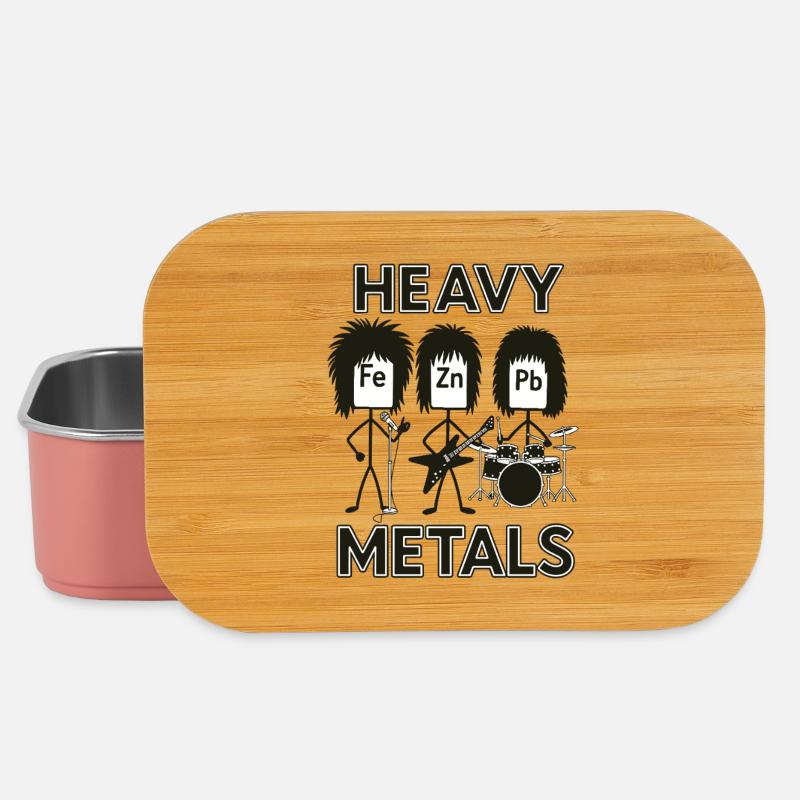Heavy metal band design with elements - Lunch Box - light pink
