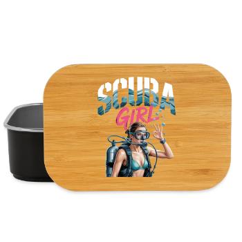Scuba Girl Diver Design - Lunch Box - black - Front