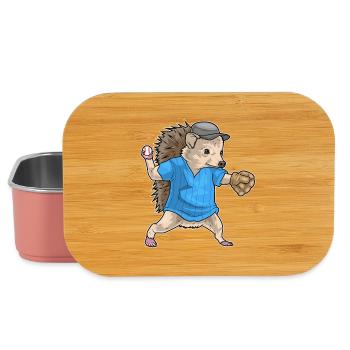 Hedgehog Baseball Baseball Glove - Lunch Box - light pink - Front