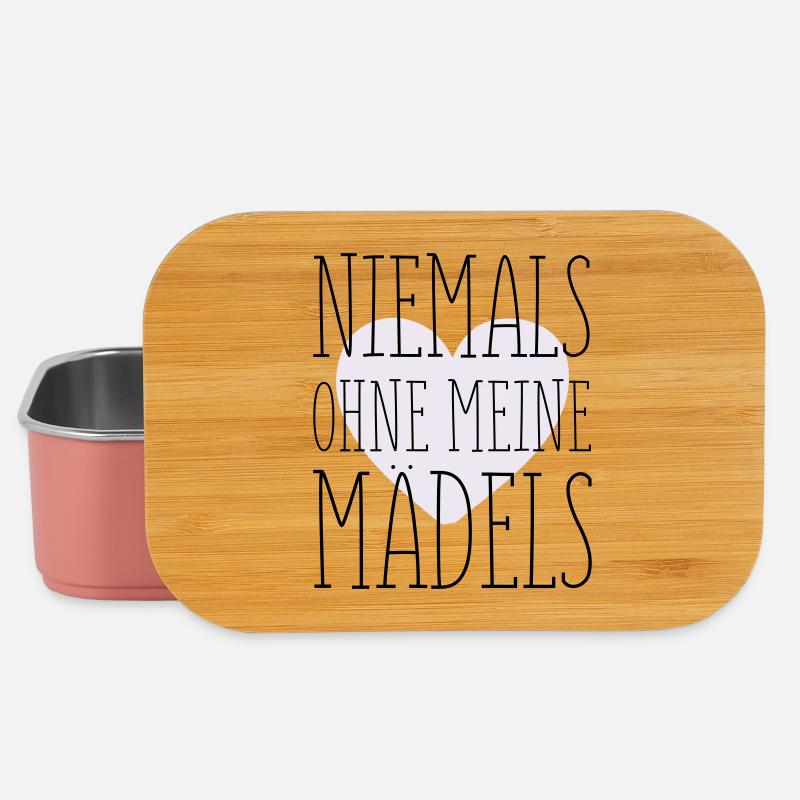 Meine Mädels Spruch - Lunch Box - Hellrosa