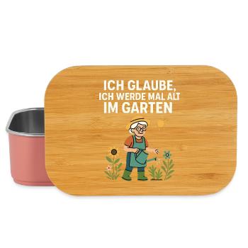 ich werde mal alt im Garten Humor Sonne Natur - Lunch Box - Hellrosa - Vorne