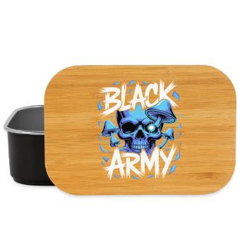 Blue Skull Army Mushrooms - Lunch Box - black - Front