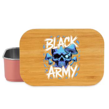 Blue Skull Army Mushrooms - Lunch Box - light pink - Front