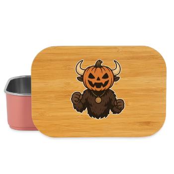 Kürbismonster mit Fell Halloween - Lunch Box - Hellrosa - Vorne