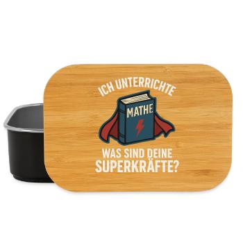 Math Superpowers in the Classroom Teacher School - Lunch Box - black - Front