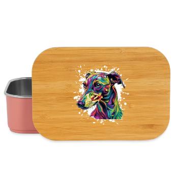 Explosion de couleur Portrait de chien - Boîte à goûter - rose clair - Devant