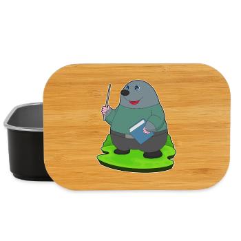 Mole Teacher Book School - Lunch Box - black - Front