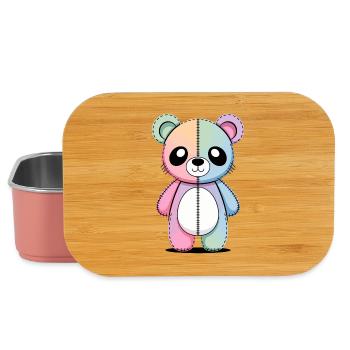 Kawaii Pastel Goth Geflickter Bär - Lunch Box - Hellrosa - Vorne
