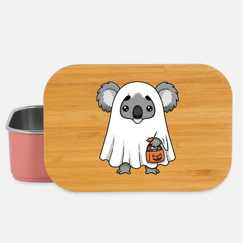 Koala Geist Halloween T-Shirt - Lunch Box - Hellrosa