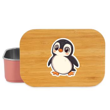 Pingouin - Boîte à goûter - rose clair - Devant