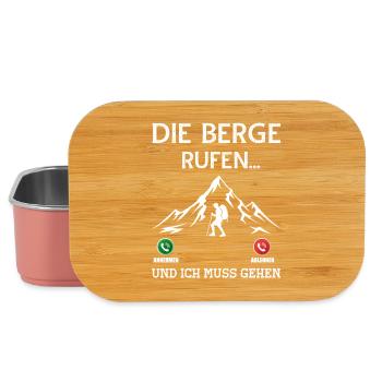 Die Berge rufen und ich muss gehen zum Gipfel - Lunch Box - Hellrosa - Vorne