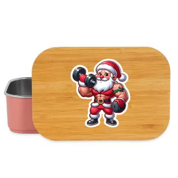 Muskel Santa Krafttraining - Lunch Box - Hellrosa - Vorne