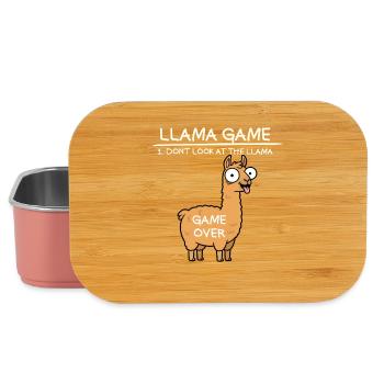 Llama Game Don't Look at the Llama Funny Llama - Lunch Box - light pink - Front