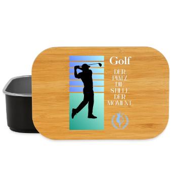Golf silhouette Silence in the moment - Lunch Box - black - Front