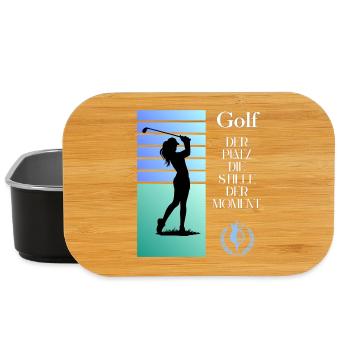 Golferin im Stillen Moment - Lunch Box - Schwarz - Vorne