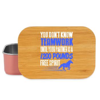 True Teamwork Is Built With a Horse Partner - Lunch Box - light pink - Front
