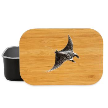 Manta Rochen Teufelsrochen Stachelrochen Taucher - Lunch Box - Schwarz - Vorne