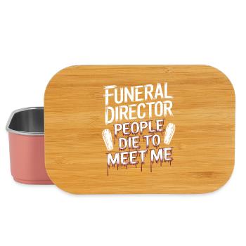 Bestatter Humor Motiv - Halloween - Lunch Box - Hellrosa - Vorne