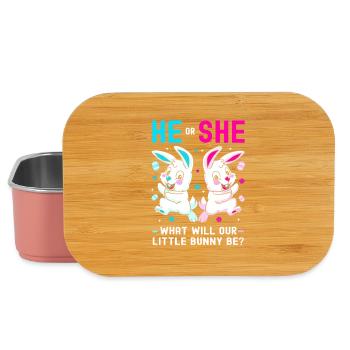 Expectant Mom Easter Gender Reveal - Lunch Box - light pink - Front