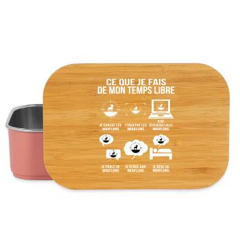 Was ich in meiner Freizeit mache: Jägerhumor - Lunch Box - Hellrosa - Vorne