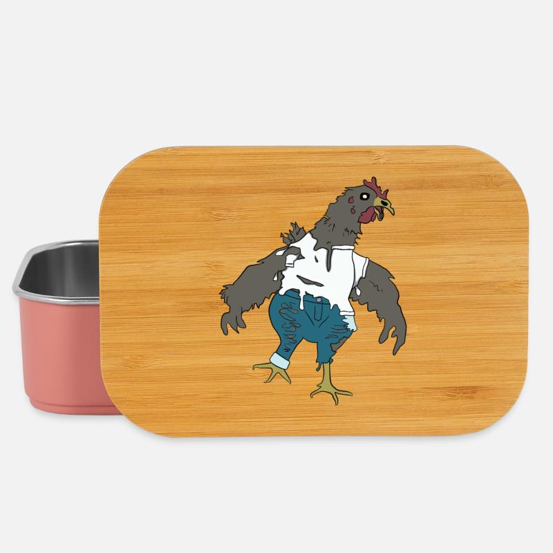 Poulet zombie - Boîte à goûter - rose clair