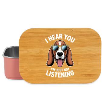 Basset Hound Saying Funny Basset Hound Gift - Lunch Box - light pink - Front