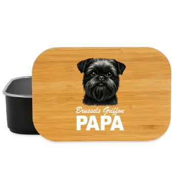 Belgische Zwerggriffon Brüsseler Griffon Papa - Lunch Box - Schwarz - Vorne