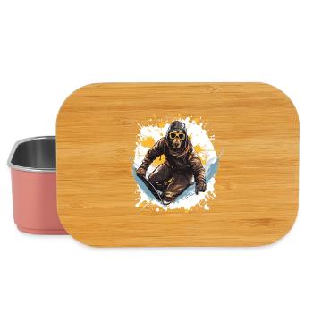 Doberman Hund Snowboard - Lunch Box - Hellrosa - Vorne