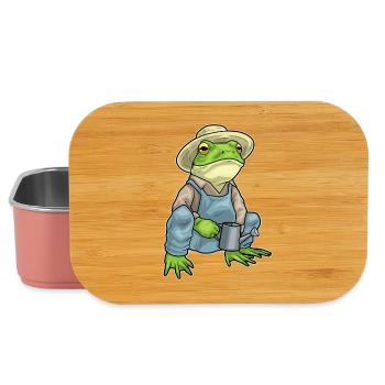 Frog Farmer Watering Can Farm - Lunch Box - light pink - Front