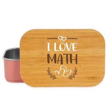 J’adore les maths - Boîte à goûter - rose clair - Devant