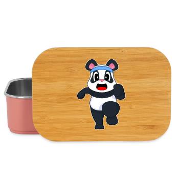 Panda Jogger Jogging Sport - Boîte à goûter - rose clair - Devant