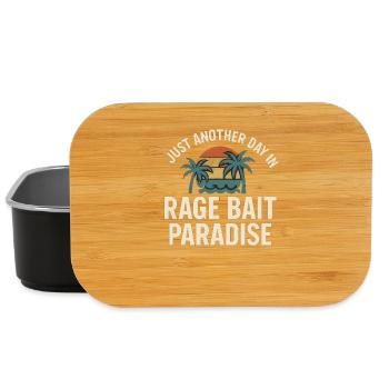 Rage Bait Paradies Retro Sonnenuntergang, lustiger Spruch - Lunch Box - Schwarz - Vorne