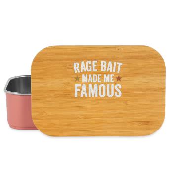 Rage Bait Made Me Famous, Funny Saying  - Lunch Box - light pink - Front