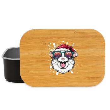 Hamster Christmas Funny - Lunch Box - black - Front