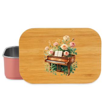 Rosenpiano: Florale Klavierkunst - Lunch Box - Hellrosa - Vorne