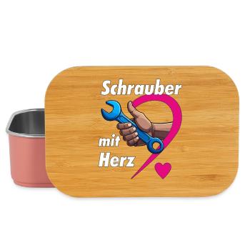 Schrauber mit HERZ - Lunch Box - Hellrosa - Vorne