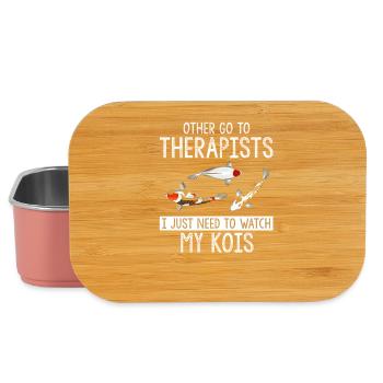 I Watch My Kois Not Therapists Funny Zen Pond - Lunch Box - light pink - Front