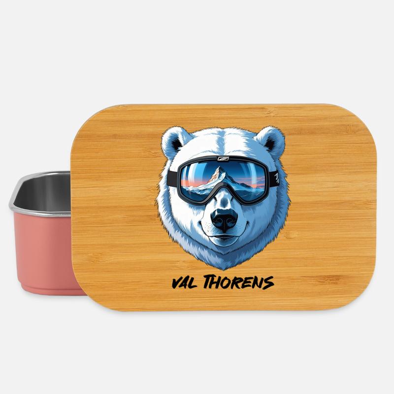 Val Thorens Souvenir Ski 3 Vallées gift - Lunch Box - light pink
