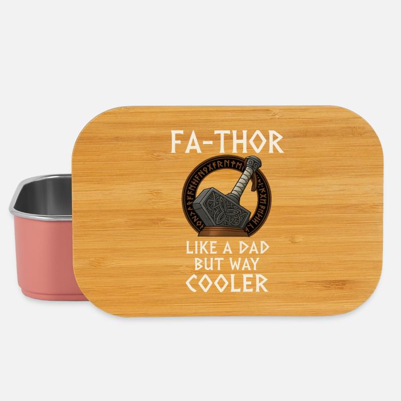 Fa-Thor Wikinger Vater Hammer Design - Lunch Box - Hellrosa