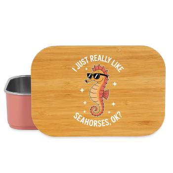 Seahorse Saying Funny Seahorse Gift - Lunch Box - light pink - Front