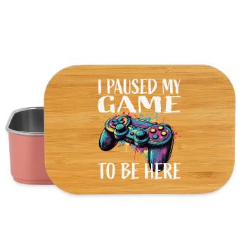 Ich hab mein Spiel pausiert – Controller Kunst - Lunch Box - Hellrosa - Vorne