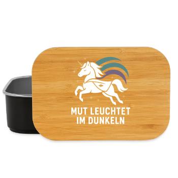 Le courage brille dans l’obscurité, héroïne licorne - Boîte à goûter - noir - Devant