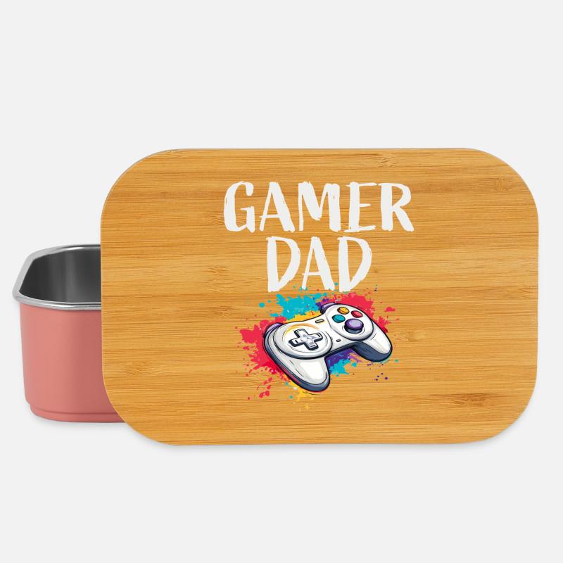 Gamer Dad Controller - Lunch Box - light pink