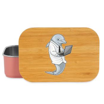 Dolphin Laptop - Lunch Box - light pink - Front