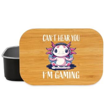 Gaming Axolotl with Headset - Lunch Box - black - Front