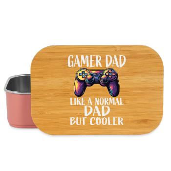 Gamer Dad Cooler Controller Spruch - Lunch Box - Hellrosa - Vorne