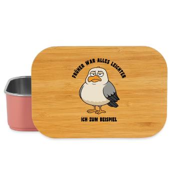 Things were easier in the old days - Seagull saying - Lunch Box - light pink - Front