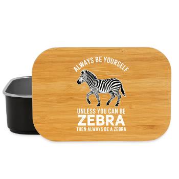 Zebra Spruch Lustiges Zebra Geschenk - Lunch Box - Schwarz - Vorne