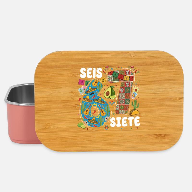 Sechs Sieben Fiesta Muster - Lunch Box - Hellrosa